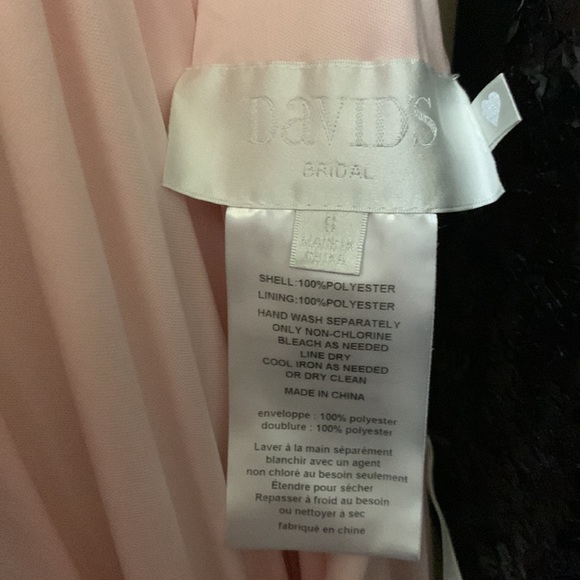 David’s bridal petal pink bridesmaid dress worn once - Picture 6 of 6